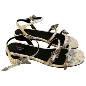 Zadig & Voltaire white leather sandals new in box